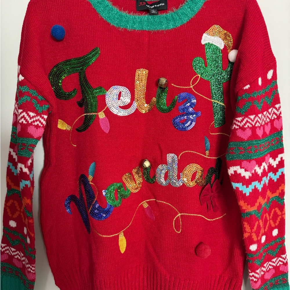 Festive Red Christmas Sweater